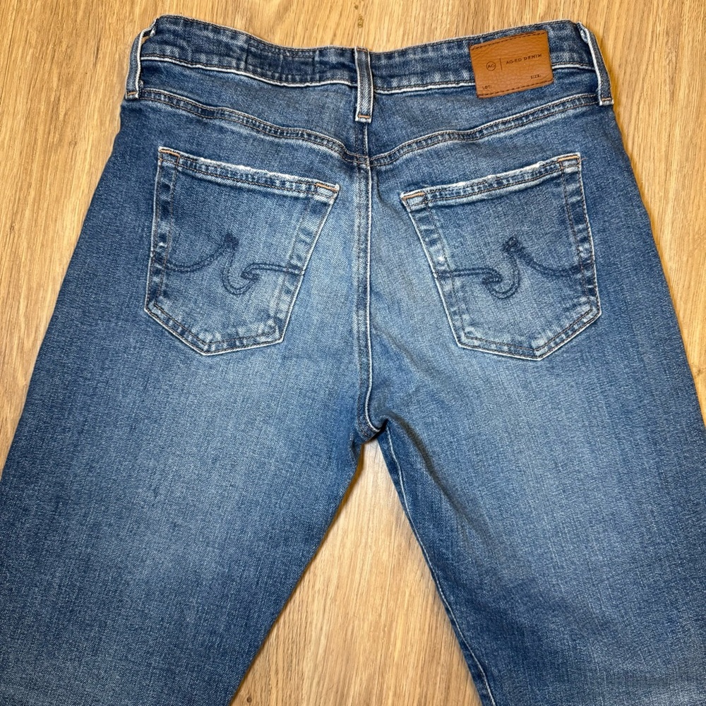 AG-ED Ex-Boyfriend Slouchy Jeans Size 27 Italian Denim Raw Hem - Picture 9 of 16